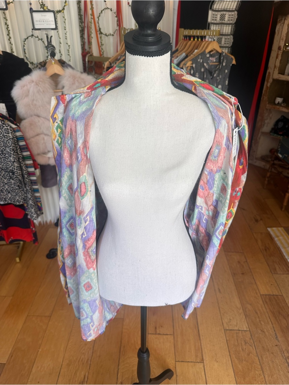 New Man – Multicolor Aztec/Geometric Print Robe Shirt - Picture 6 of 7